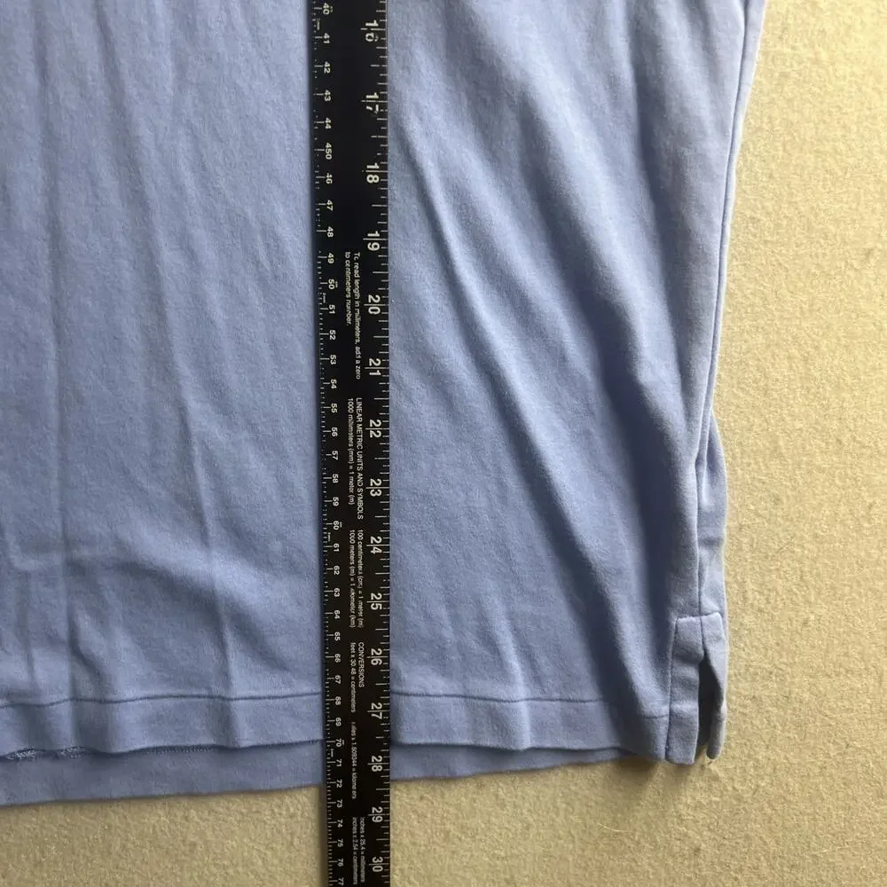 Ralph Lauren Shirt Mens Large Light Blue Golf Polo Flesh Pony Lightweight Summer